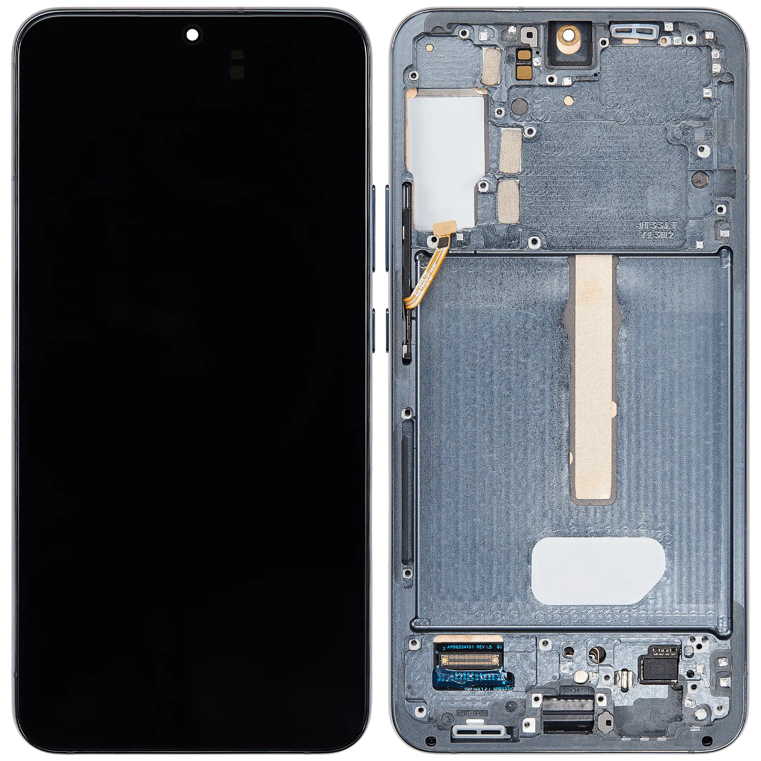 OLED-Display mit Rahmen für Samsung Galaxy S22 Plus 5G (gebrauchter OEM-Ausbau, Qualität A) (Phantom Green)