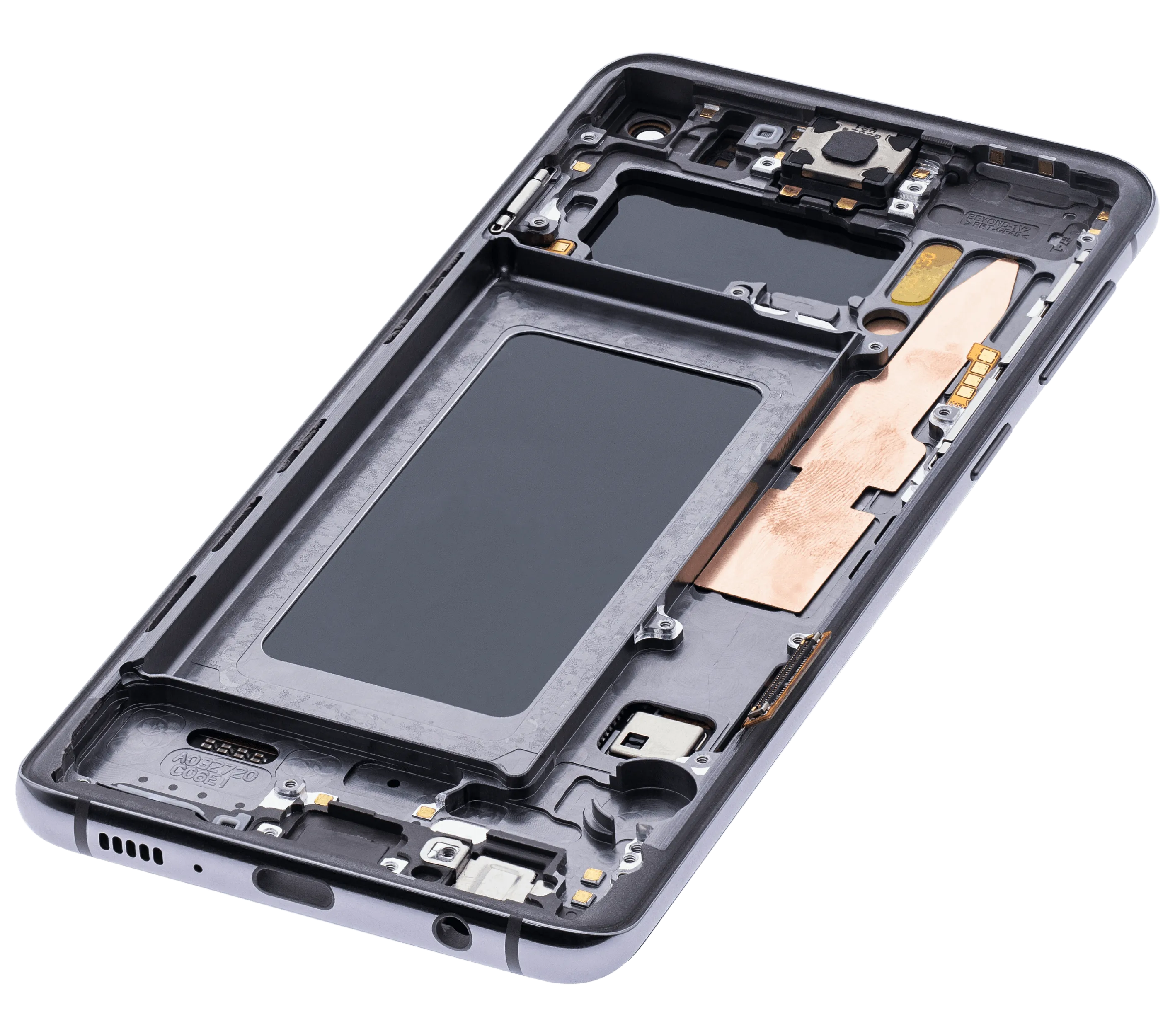 OLED-Display mit Rahmen für Samsung Galaxy S10 (Aftermarket Plus) (Prism / Ceramic Black)