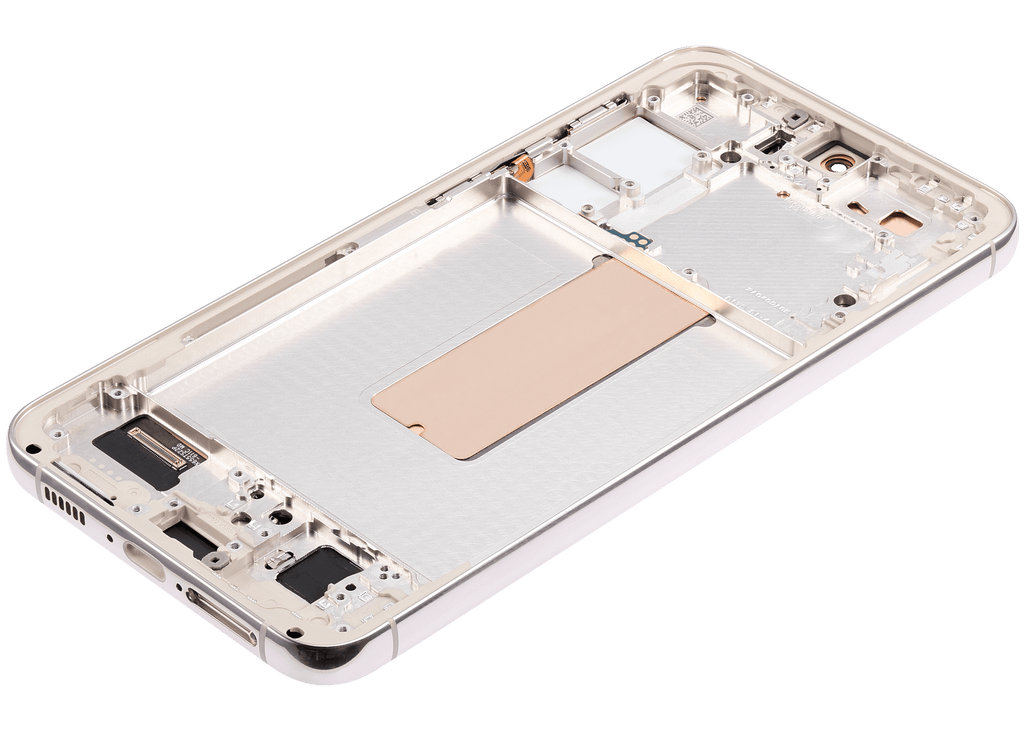 OLED-Display mit Rahmen für Samsung Galaxy S23 Plus (US & International) (Aftermarket Plus) (120Hz) (Cream)