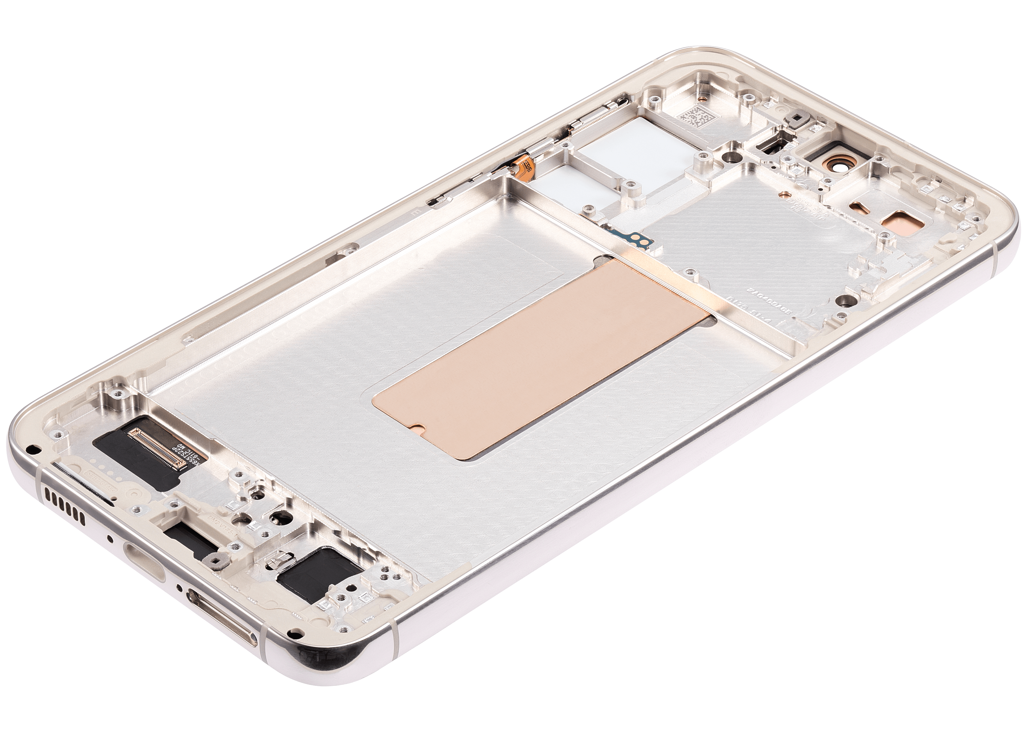 OLED-Display mit Rahmen für Samsung Galaxy S23 Plus (US & International) (Aftermarket Plus) (120Hz) (Cream)