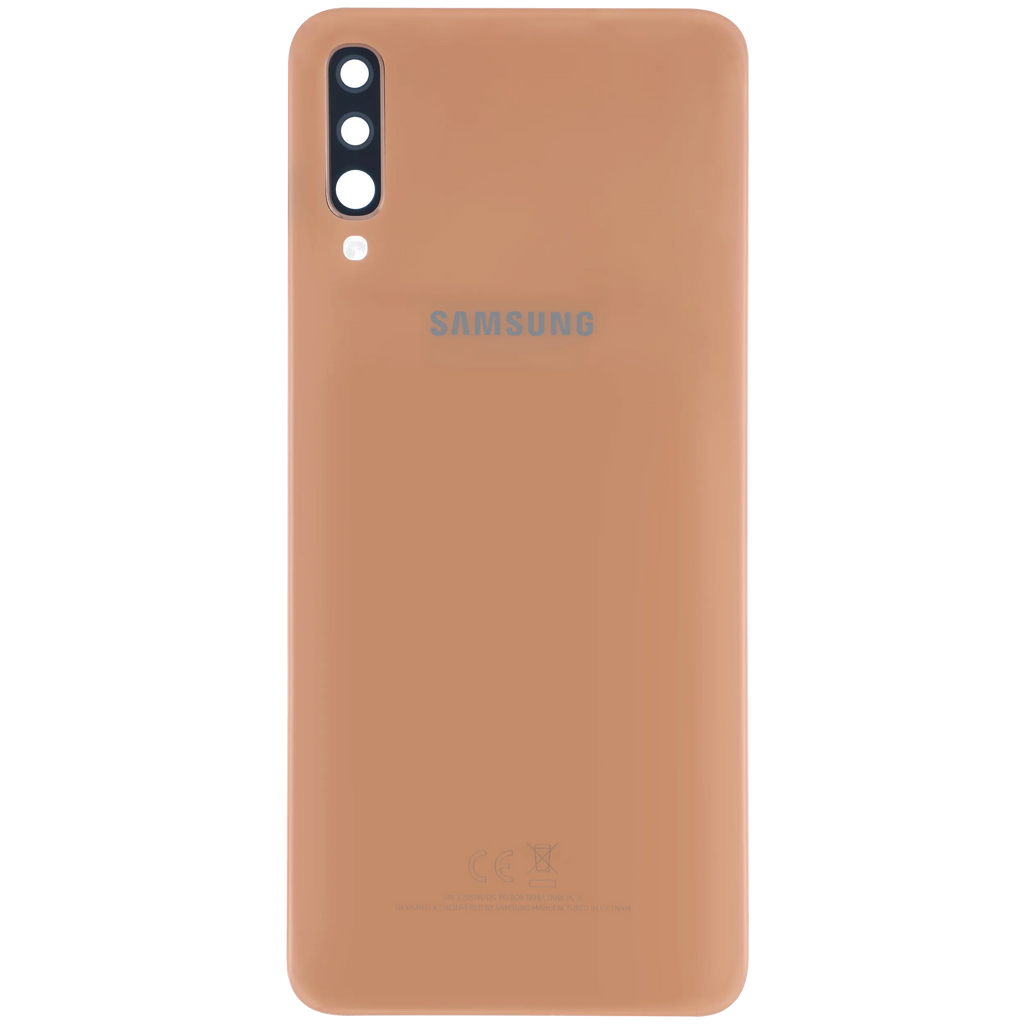 Backcover mit Camera Lens Compatible für Samsung Galaxy A70 (A705) (Service Pack) (Orange)
