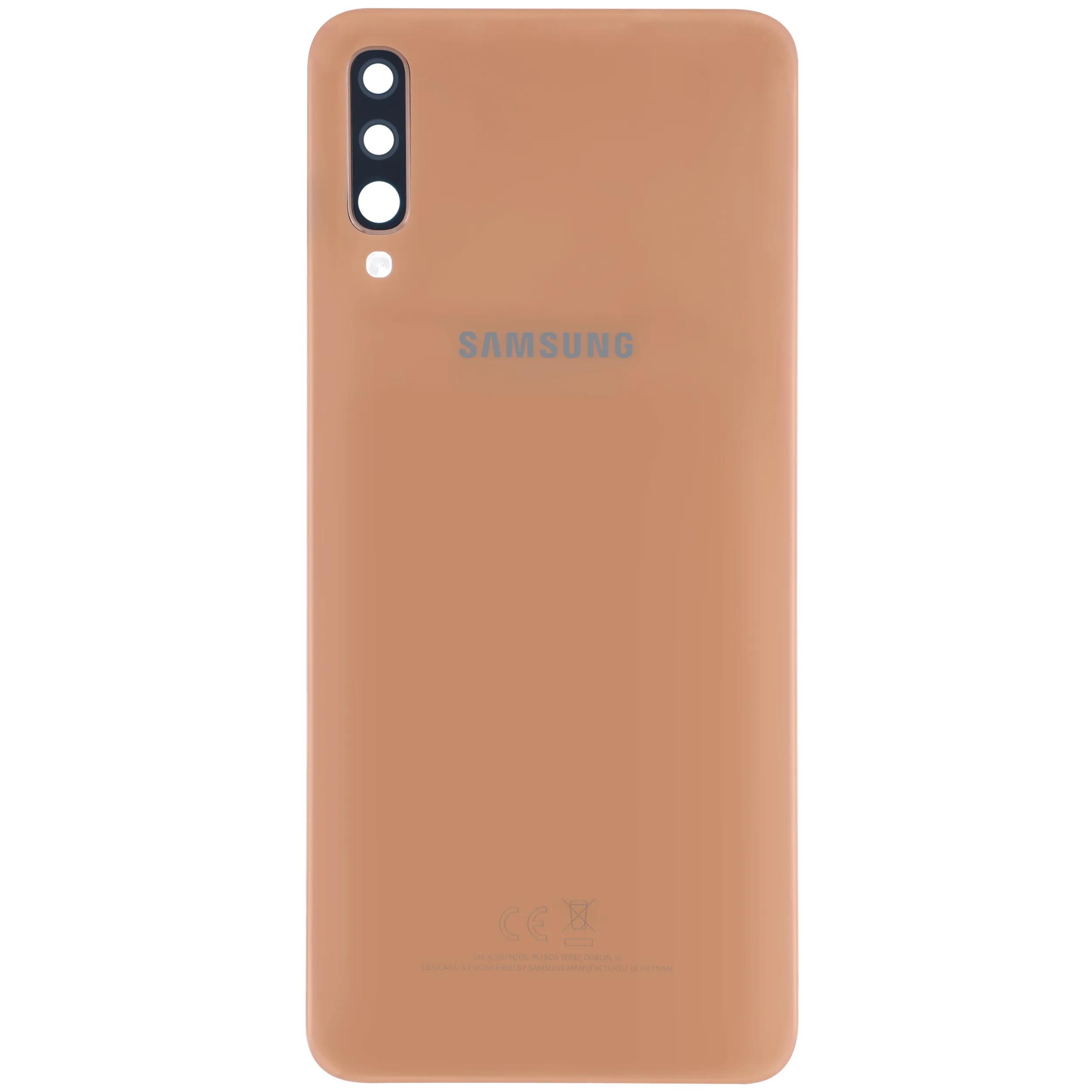Backcover mit Camera Lens Compatible für Samsung Galaxy A70 (A705) (Service Pack) (Orange)