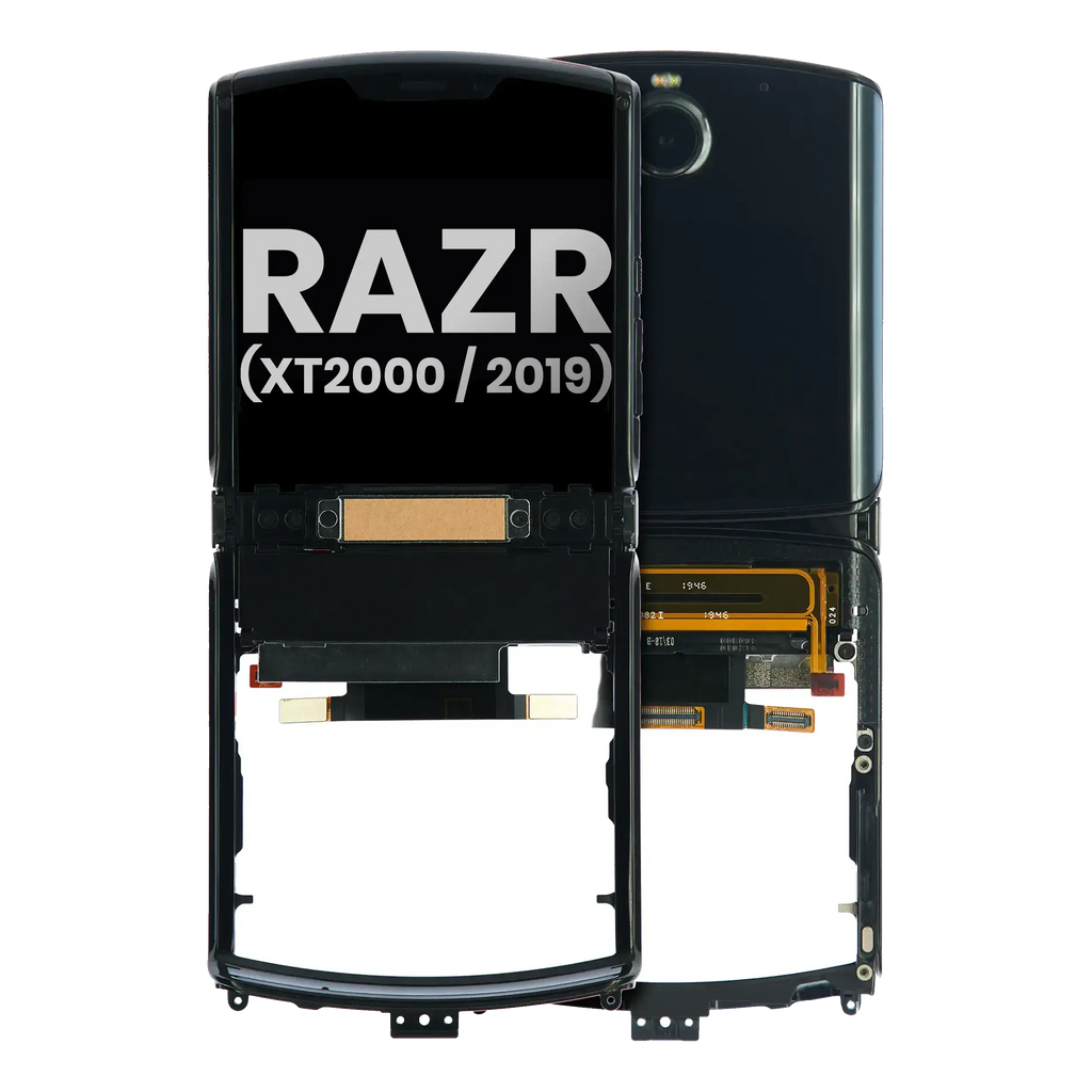 Motorola Razr 2019 Äußeres OLED-Display mit Rahmen Original OEM Schwarz