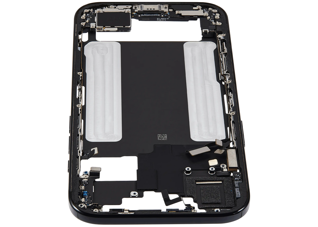 Midframe/Rahmen mit Ladebuchse Flex & Small Parts für iPhone Air (US / EU Version) (gebrauchter OEM-Ausbau, Qualität B) (Space Schwarz)