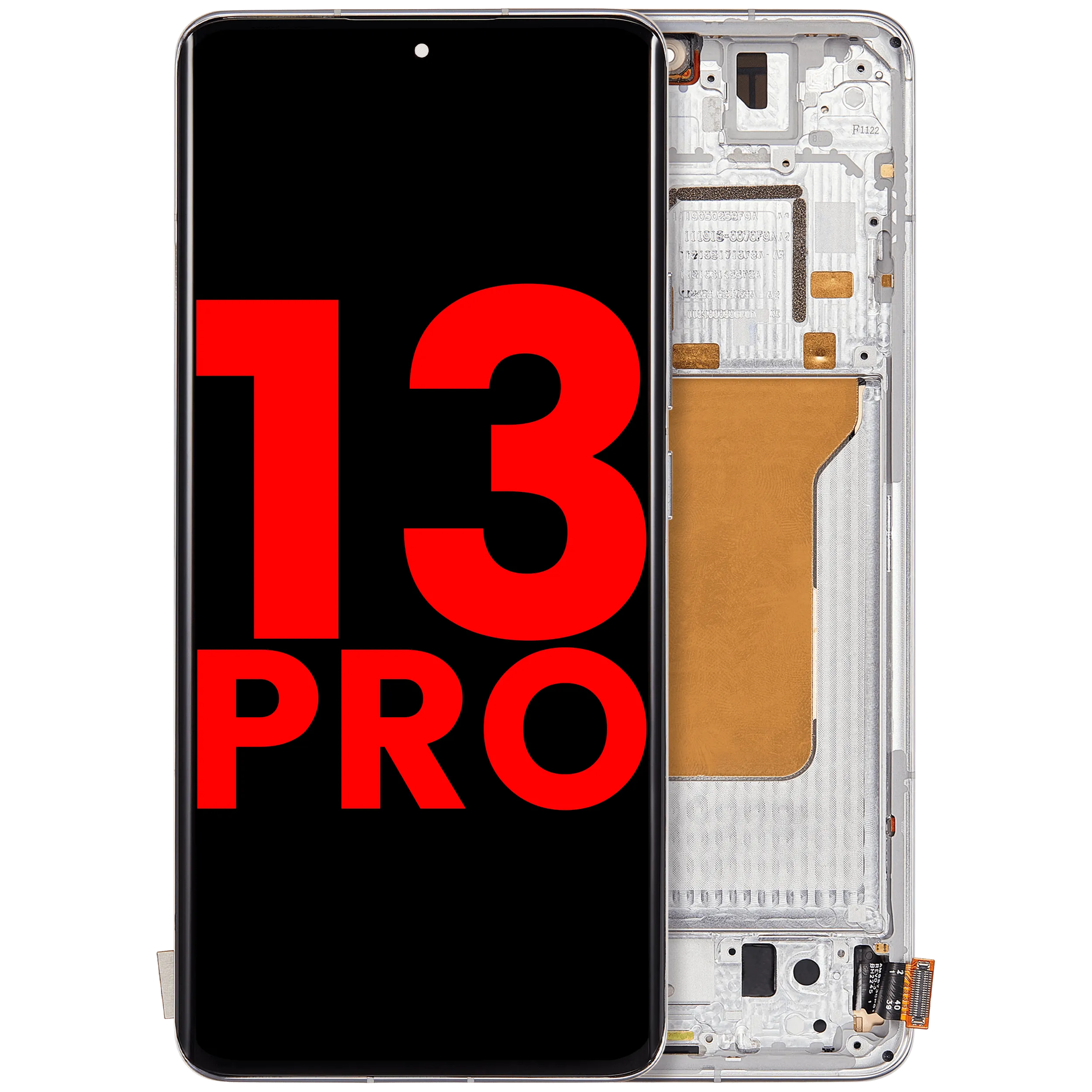 OLED-Display mit Rahmen für Xiaomi 13 Pro (Aftermarket Plus) (Weiß)