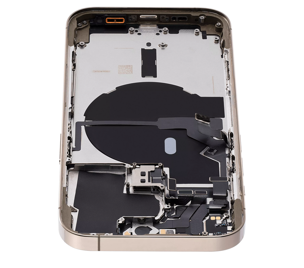 Backcover/Rahmen mit Small Parts für iPhone 14 Pro (EU / Global Version) (gebrauchter OEM-Ausbau, Qualität A) (Gold)