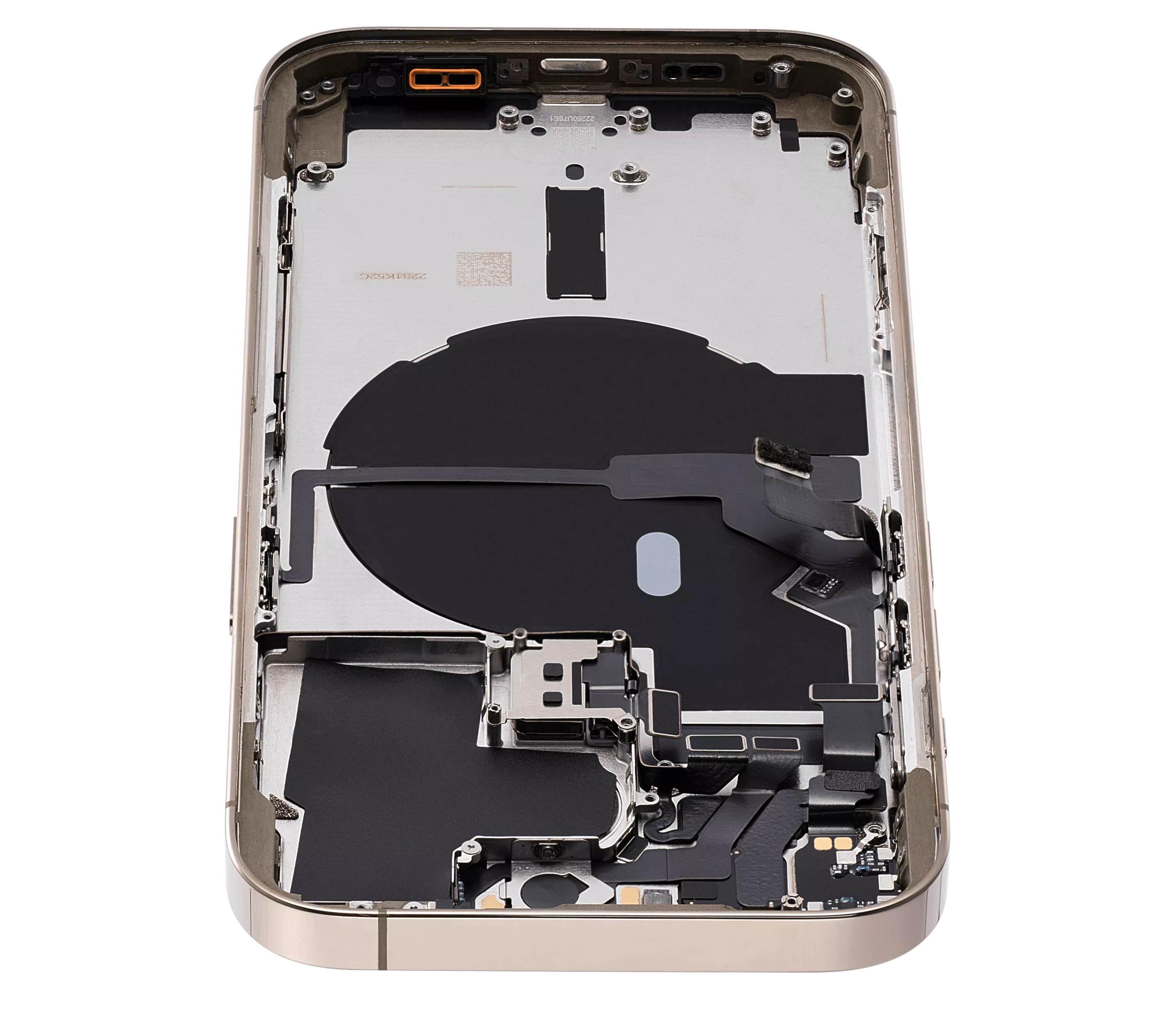 Backcover/Rahmen mit Small Parts für iPhone 14 Pro (EU / Global Version) (gebrauchter OEM-Ausbau, Qualität A) (Gold)