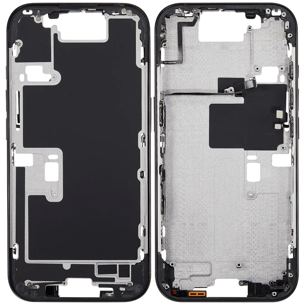 Midframe/Rahmen mit Power And Volume Button für iPhone 16 Pro (EU / Global Version) (Aftermarket Plus) (Schwarz Titanium)