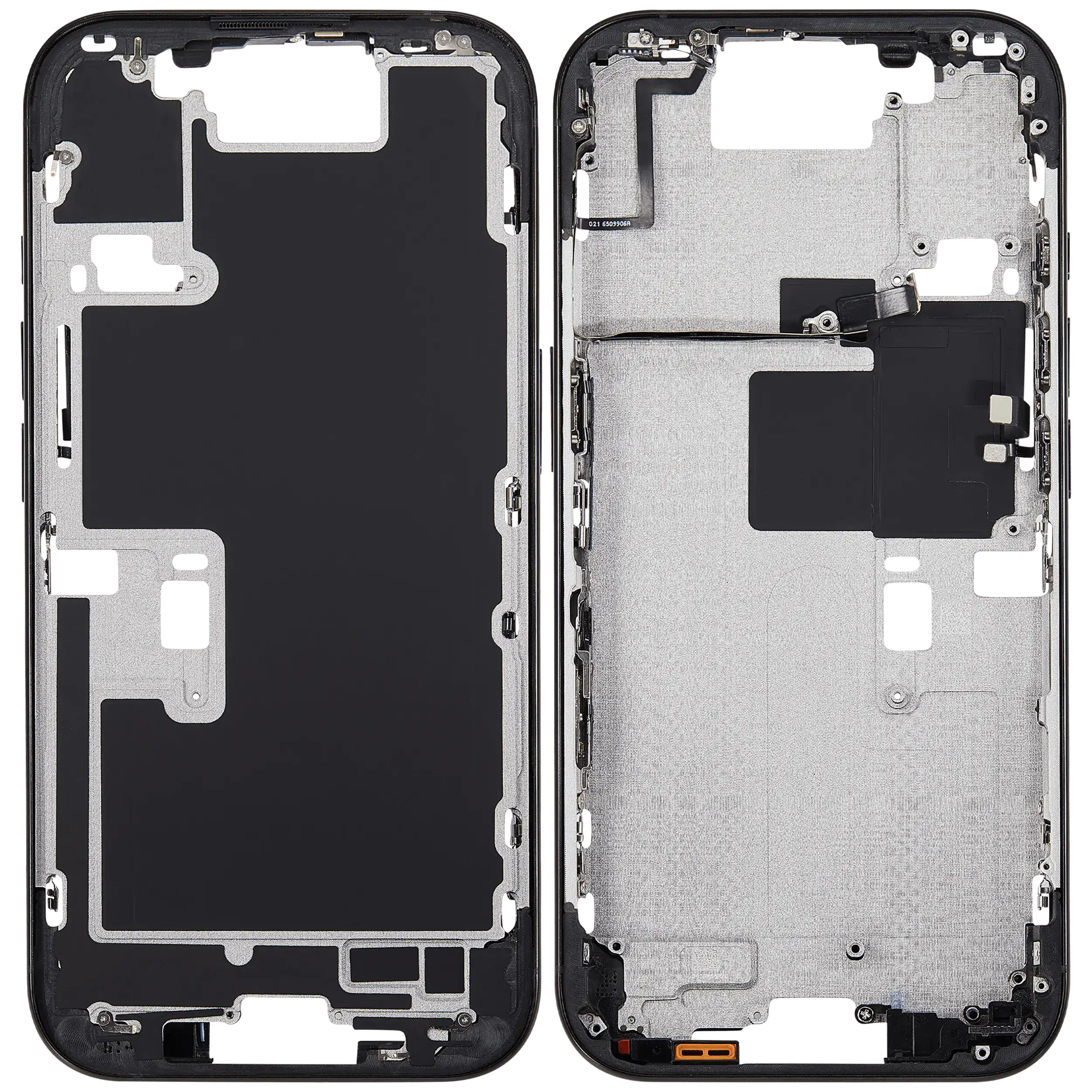 Midframe/Rahmen mit Power And Volume Button für iPhone 16 Pro (EU / Global Version) (Aftermarket Plus) (Schwarz Titanium)