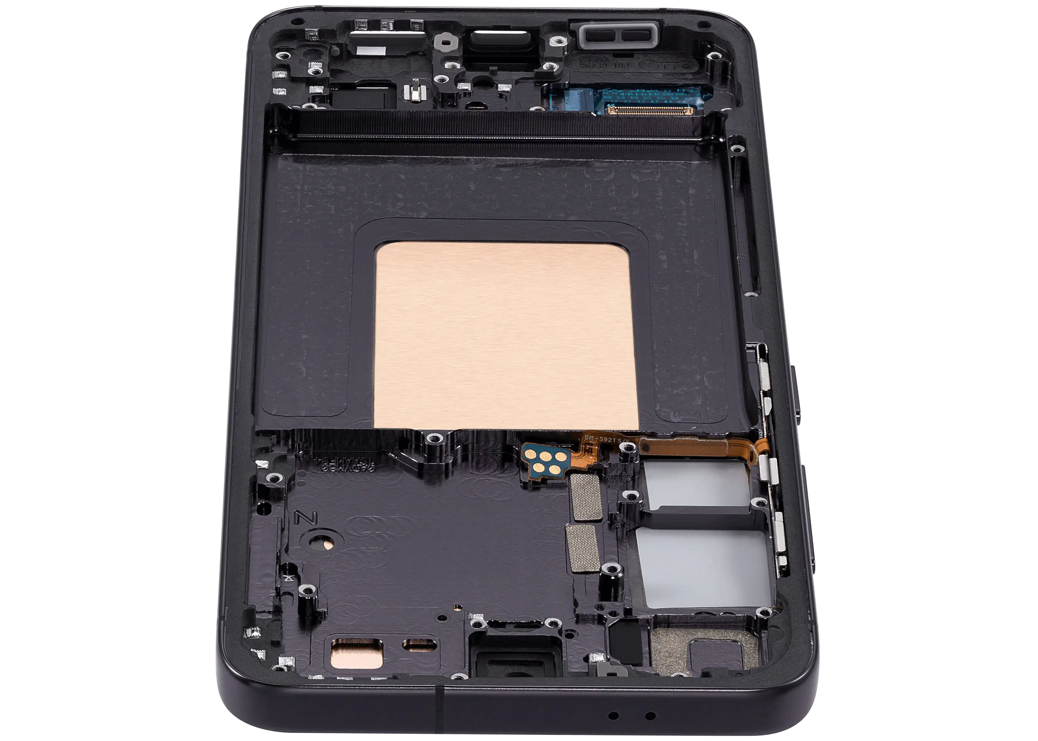 OLED-Display mit Rahmen für Samsung Galaxy S24 5G (US & Internationale Version) (gebrauchter OEM-Ausbau, Qualität A) (Onyx Black)