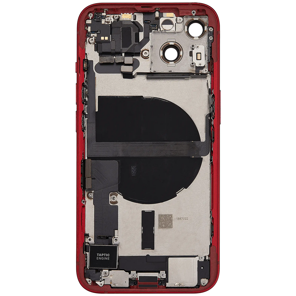 Backcover/Rahmen mit Ladebuchse Flex & Small Parts für iPhone 13 (EU / Global Version) (gebrauchter OEM-Ausbau, Qualität A) (Rot)