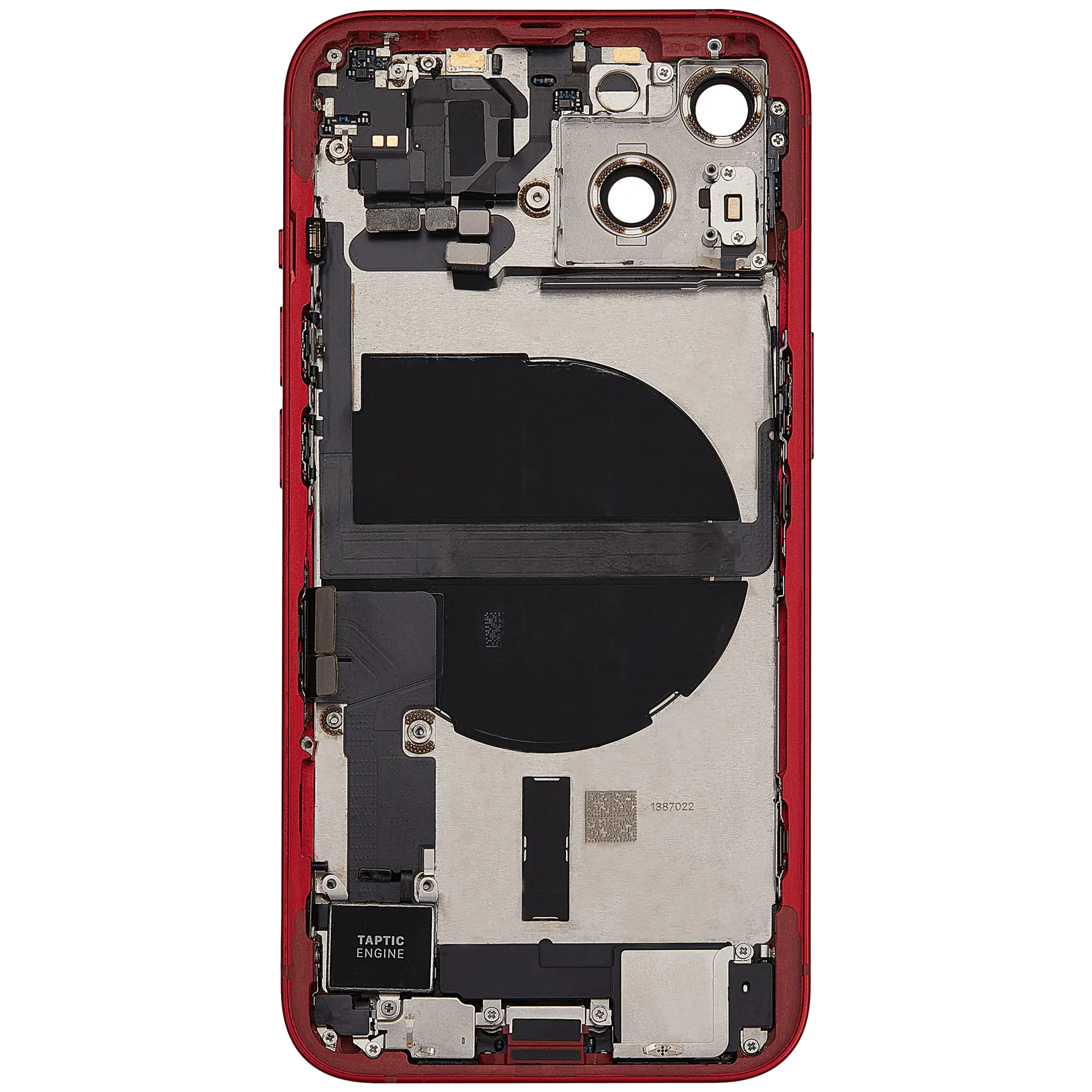 Backcover/Rahmen mit Ladebuchse Flex & Small Parts für iPhone 13 (EU / Global Version) (gebrauchter OEM-Ausbau, Qualität A) (Rot)
