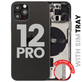 Backcover/Rahmen mit Small Parts für iPhone 12 Pro (EU / Global Version) (gebrauchter OEM-Ausbau, Qualität C) (Graphite)