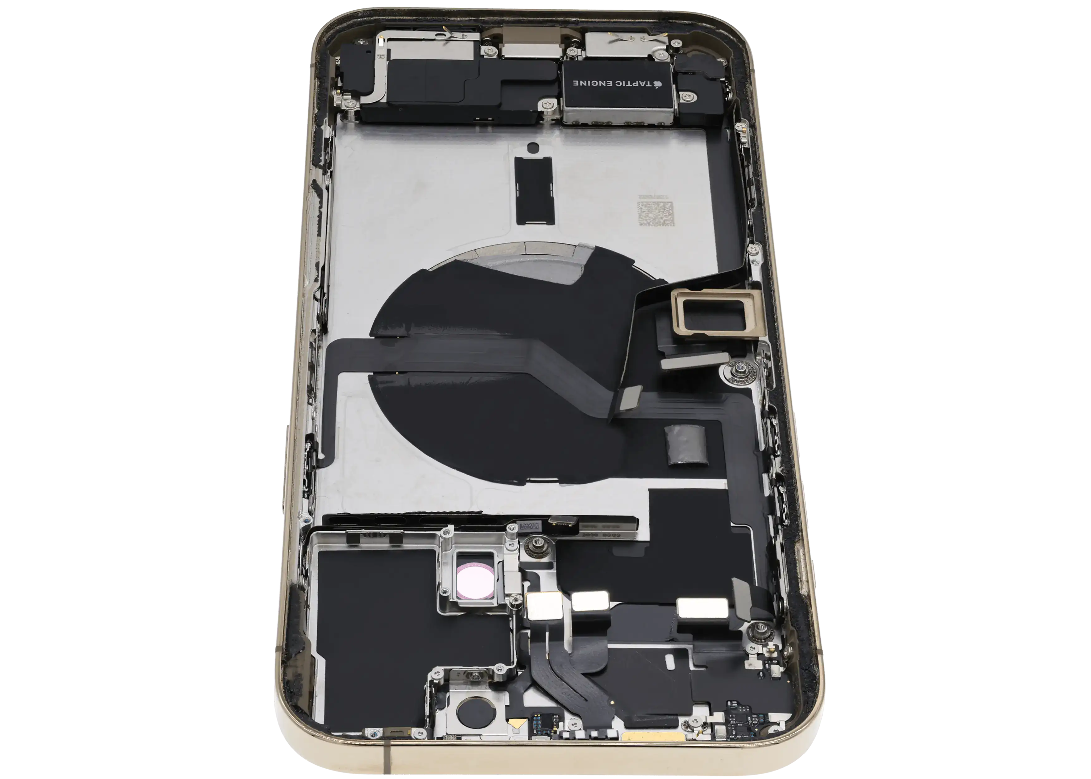Backcover/Rahmen mit Ladebuchse Flex & Small Parts für iPhone 12 Pro Max (US-Version) (gebrauchter OEM-Ausbau, Qualität A) (Gold)