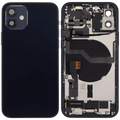 Backcover/Rahmen mit Ladebuchse Flex & Small Parts für iPhone 12 (US-Version) (gebrauchter OEM-Ausbau, Qualität A) (Schwarz)