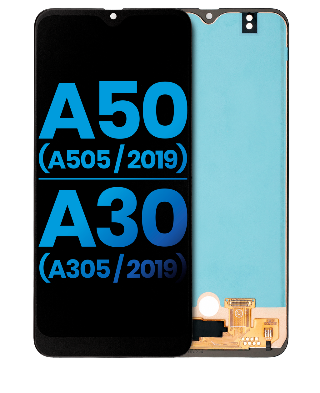 LCD-Display ohne Rahmen (Without Finger Print Sensor) für Samsung Galaxy A50 (A505 / 2019) / A30 (A305 / 2019) (All Models) (Aftermarket: Incell) (Alle Farben)