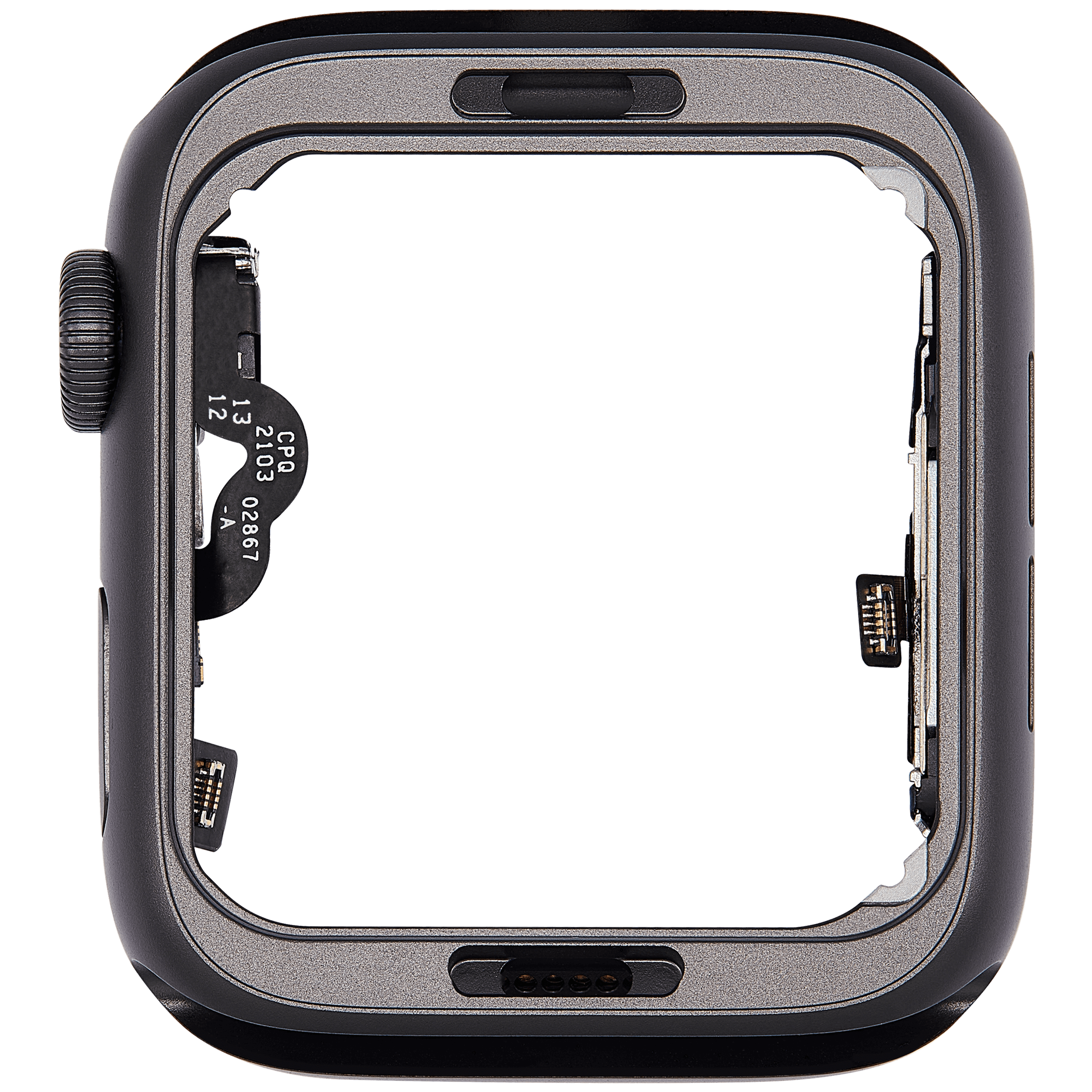Aluminum Case Midframe/Rahmen(mit Crown and Crown Cable) für Watch Series SE (1st Gen) (44MM) (GPS Version) (Space Schwarz)