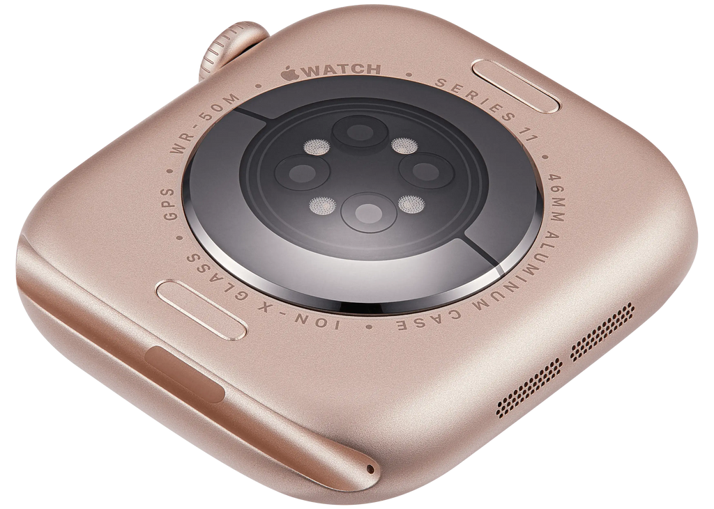 Backcover/Rahmen für Watch Series 11 (46MM) (gebrauchter OEM-Ausbau, Qualität A) (GPS Version) (Aluminum / Rose Gold)