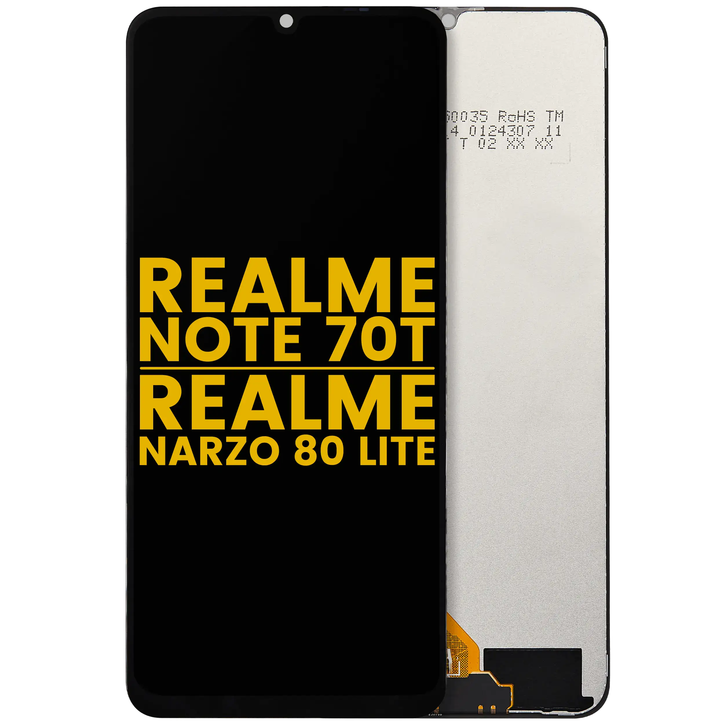 LCD-Display ohne Rahmen für Realme Note 70 / Note 70 T / Narzo 80 Lite (Refurbished) (Alle Farben)