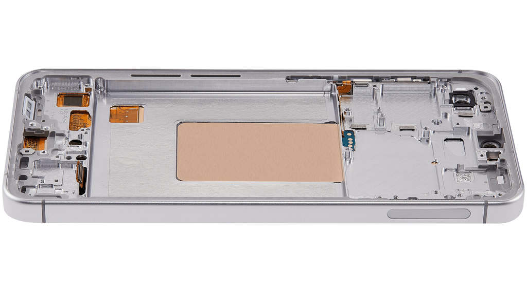 OLED-Display mit Rahmen für Samsung Galaxy S24 FE 5G (US & Internationale Version) (6.62") (Aftermarket Plus) (Grau)