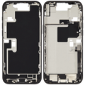 Midframe/Rahmen mit Ladebuchse Flex & Small Parts für iPhone 16 Pro Max (EU / Global Version) (gebrauchter OEM-Ausbau, Qualität C) (Schwarz Titanium)