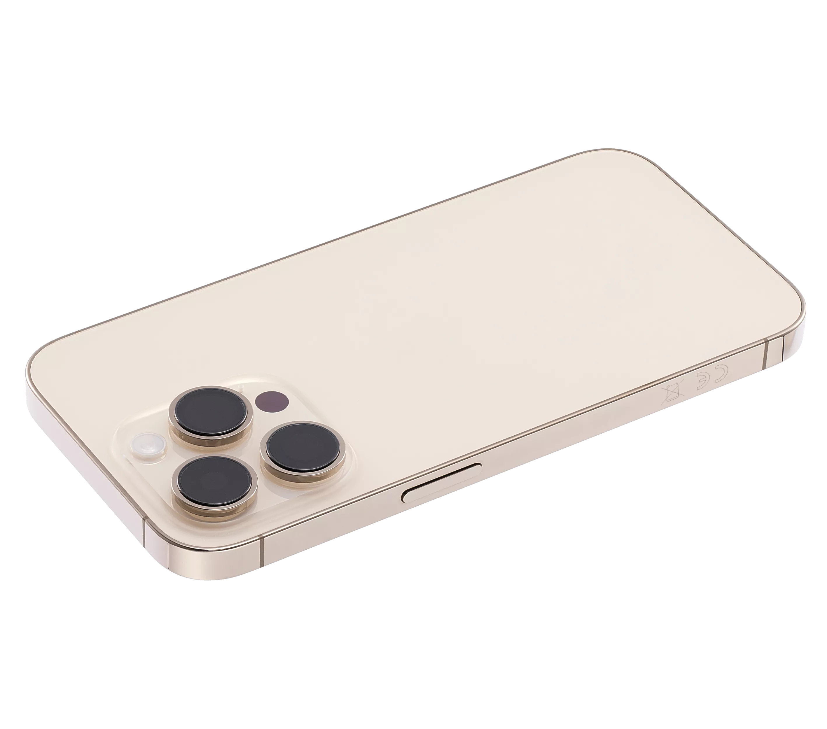 Backcover/Rahmen mit Small Parts für iPhone 14 Pro (EU / Global Version) (gebrauchter OEM-Ausbau, Qualität A) (Gold)