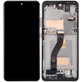 LCD-Display mit Rahmen (Without FingerPrint Sensor) für Samsung Galaxy S21 Ultra (US & International)(Aftermarket: Incell)(Phantom Black)