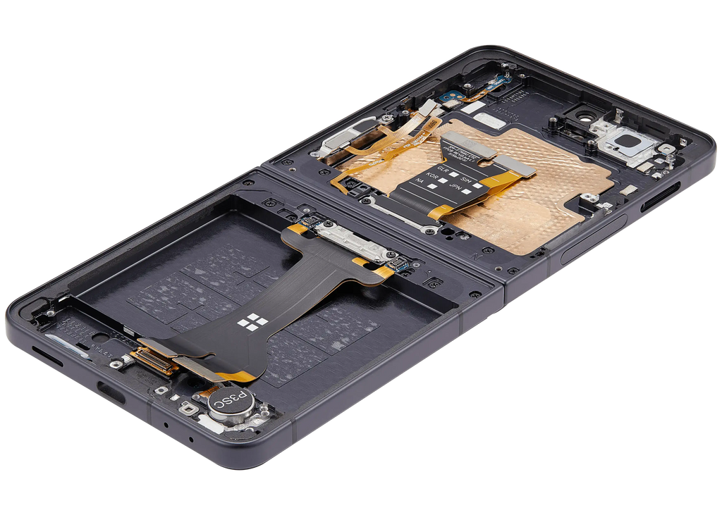 Inner OLED-Display mit Rahmen Compatible für Samsung Galaxy Z Flip 7 5G (US-Version) (Refurbished) (Jet Black)