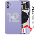 Backcover/Rahmen mit Small Parts für iPhone 12 (EU / Global Version) (gebrauchter OEM-Ausbau, Qualität A) (Lila)