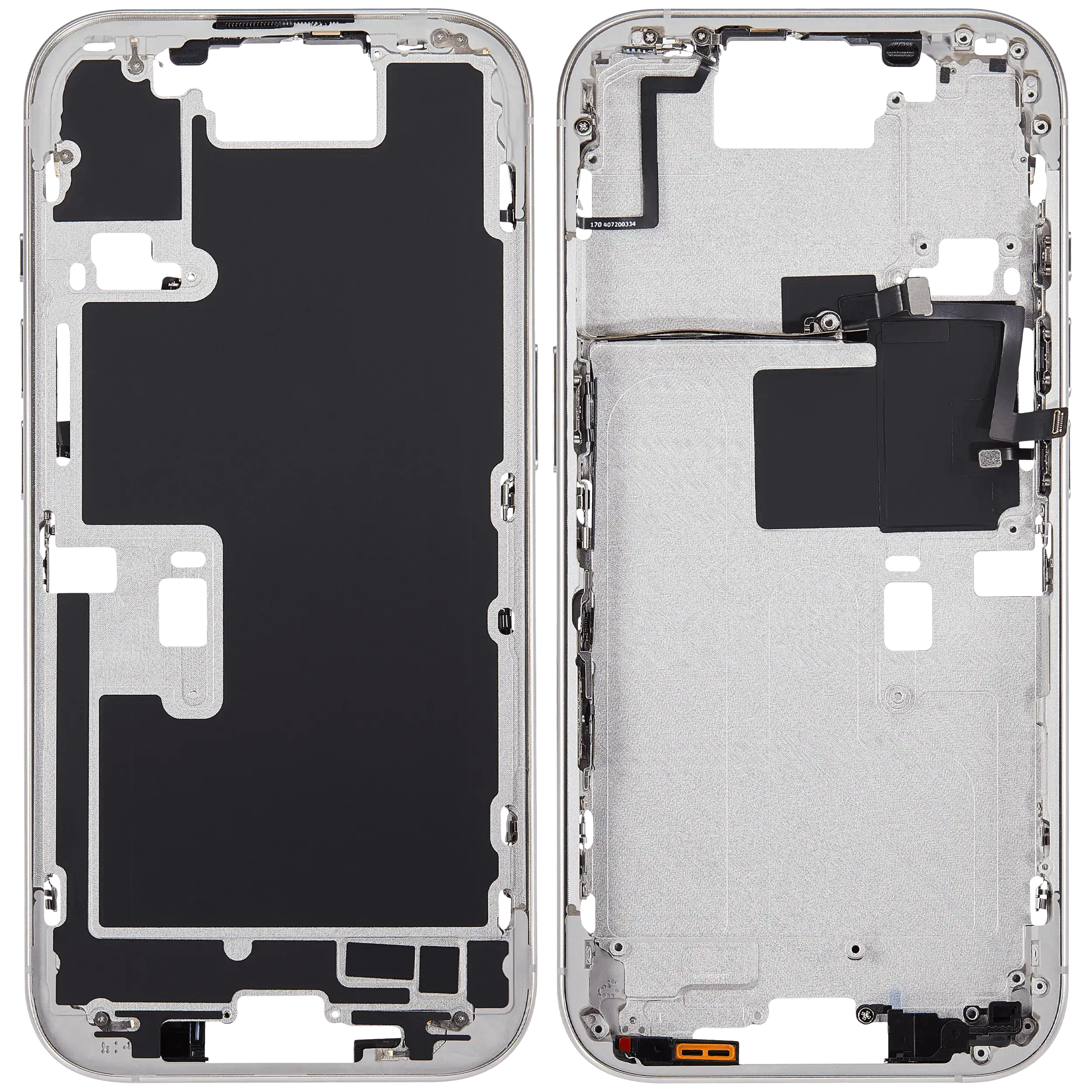 Midframe/Rahmen mit Power And Volume Button für iPhone 16 Pro (US-Version) (Aftermarket Plus) (Weiß Titanium)