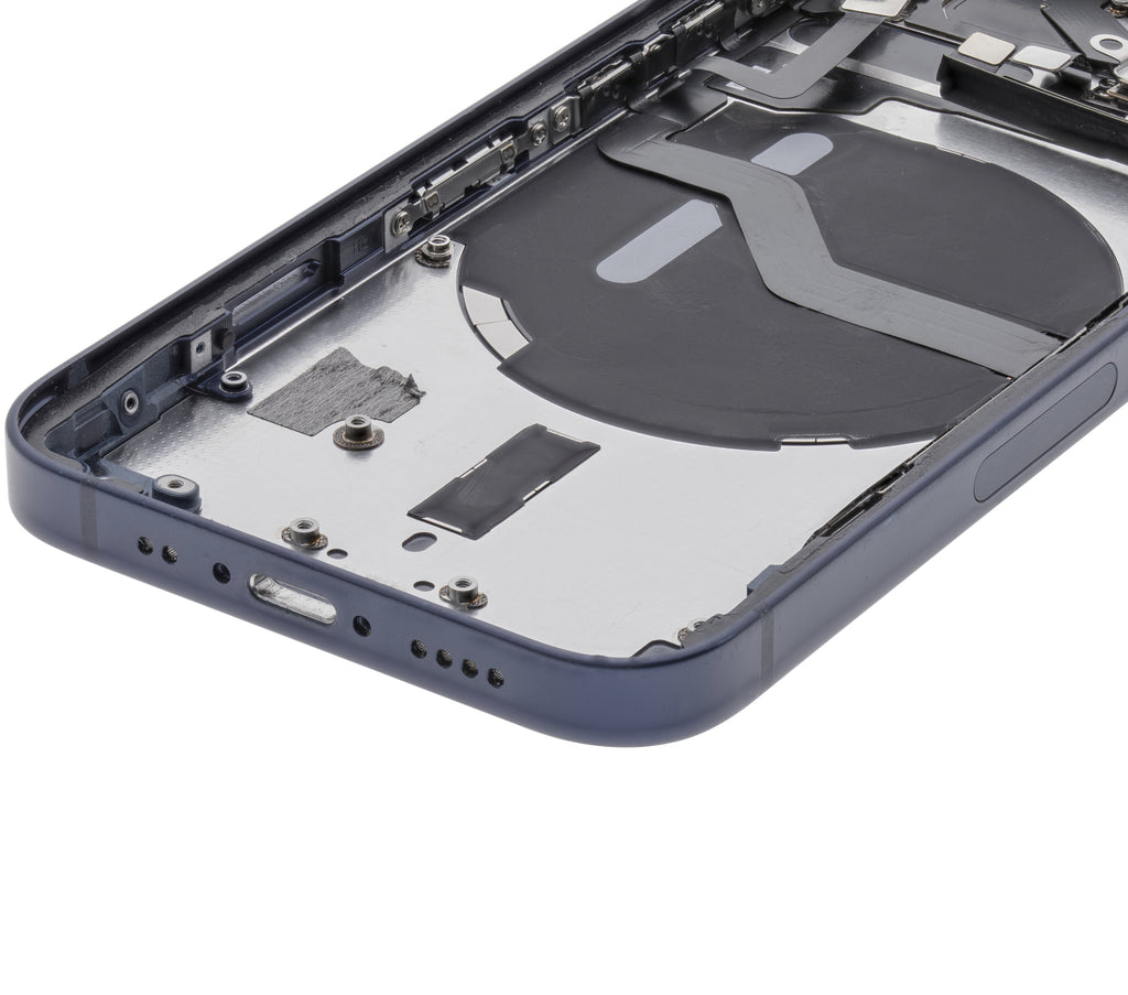 Backcover/Rahmen mit Small Parts für iPhone 12 Mini (EU / Global Version) (gebrauchter OEM-Ausbau, Qualität B) (Blau)