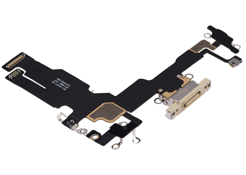 Ladebuchse-Flexkabel für iPhone 15 (OEM-Pull, gebraucht, Gelb)