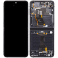 Inner OLED-Display mit Rahmen Compatible für Samsung Galaxy Z Flip 5 5G (F731) (US & International) (Aftermarket) (Phantom Black)