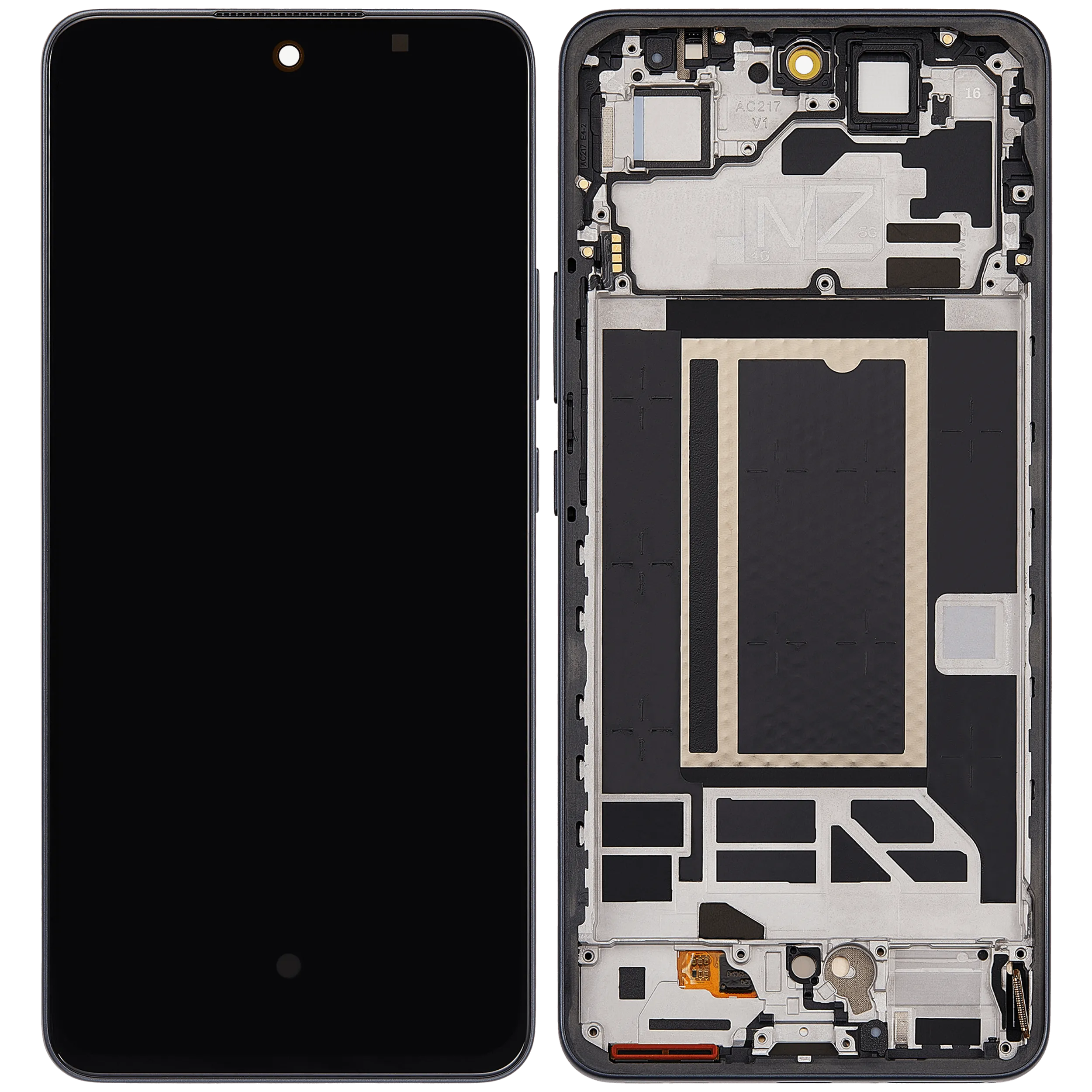 OLED-Display mit Rahmen für Oppo Reno13 F 4G / 5G (Refurbished) (Graphite Grau)