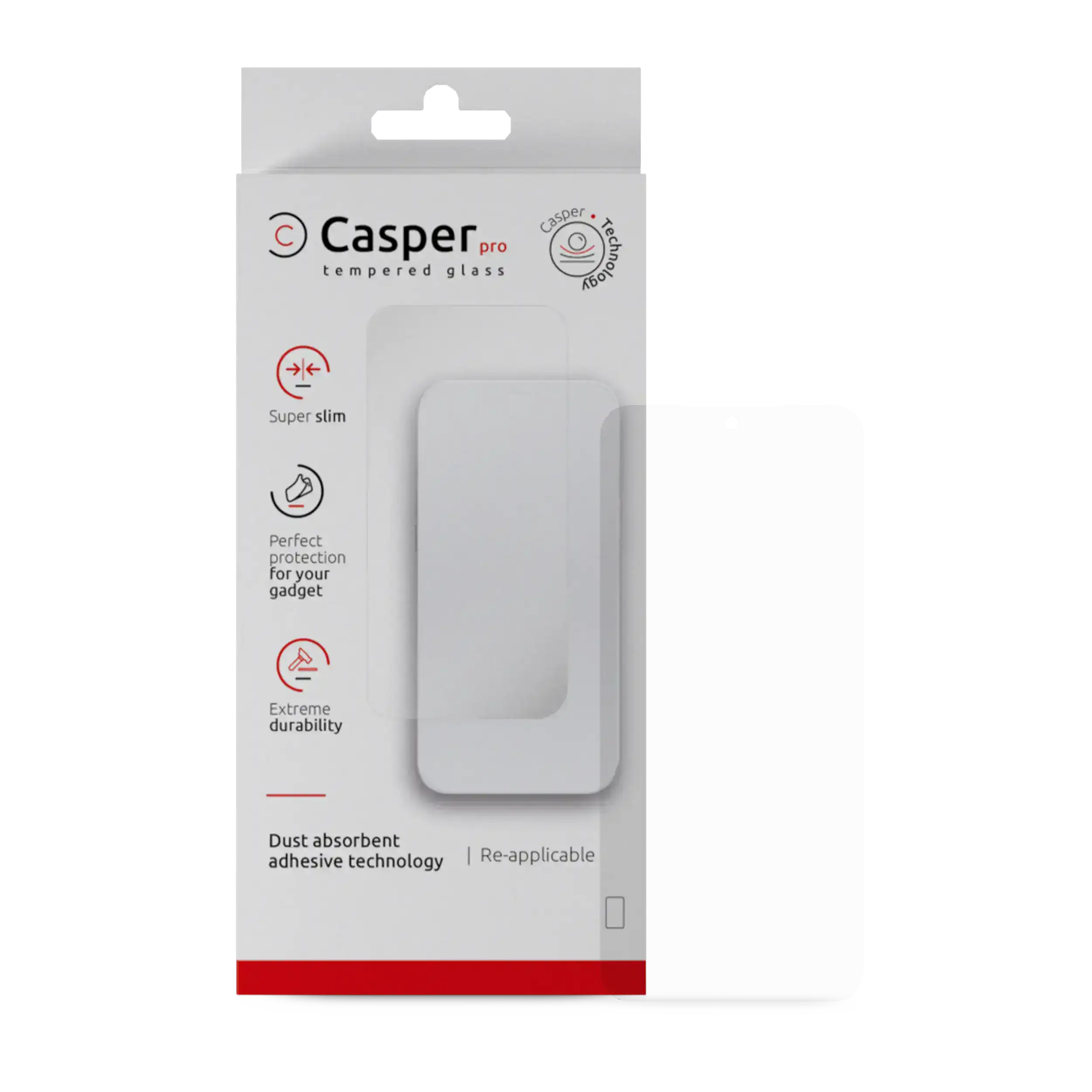 Casper Pro Gehärtetes Glas für Google Pixel 9A (Einzelhandelspackung) (Klar)