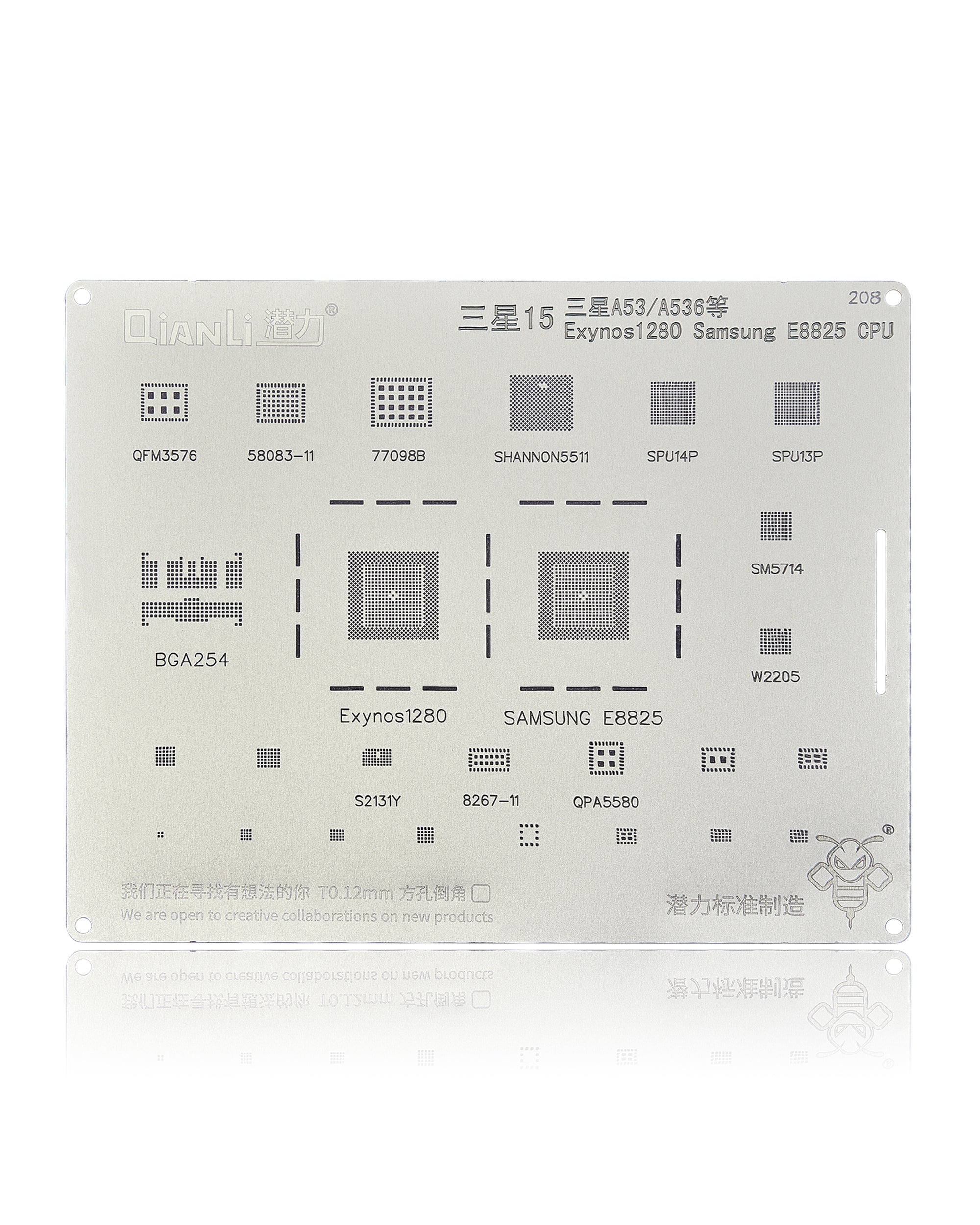 Bumblebee Stencil (QS208) for Samsung A53, A536 and Exynos 1280 CPU E8825