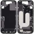 Midframe/Rahmen mit Ladebuchse Flex & Small Parts für iPhone 17 (EU / Global Version) (gebrauchter OEM-Ausbau, Qualität C) (Schwarz)