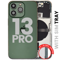 Backcover/Rahmen mit Small Parts für iPhone 13 Pro (EU / Global Version) (gebrauchter OEM-Ausbau, Qualität A) (Alpine Grün)