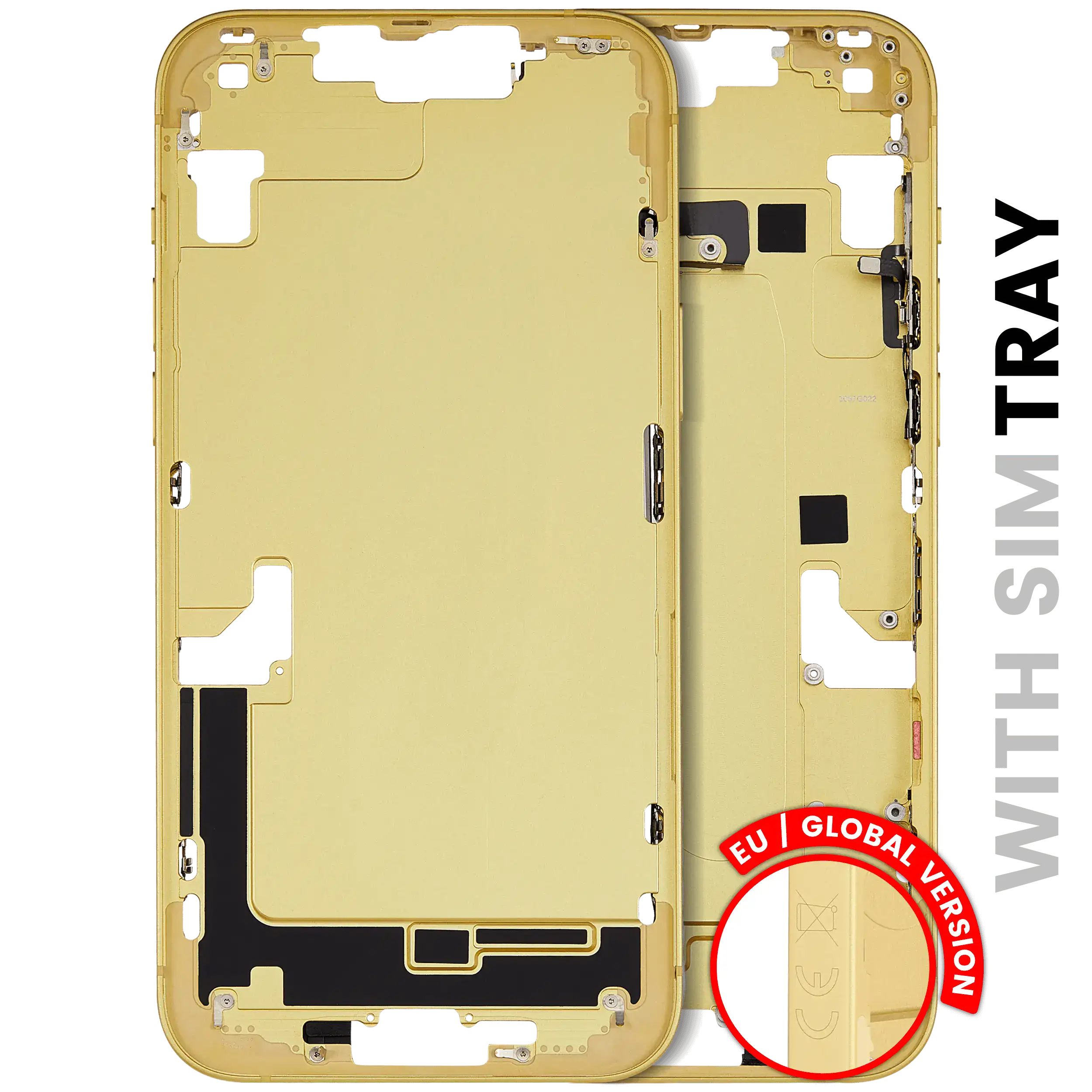 Midframe/Rahmen inkl. Kleinteile iPhone 14 Plus Gelb OEM Pull B