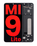 OLED-Display mit Rahmen für Xiaomi Mi 9 Lite (Aftermarket Plus) (Onyx Gray)