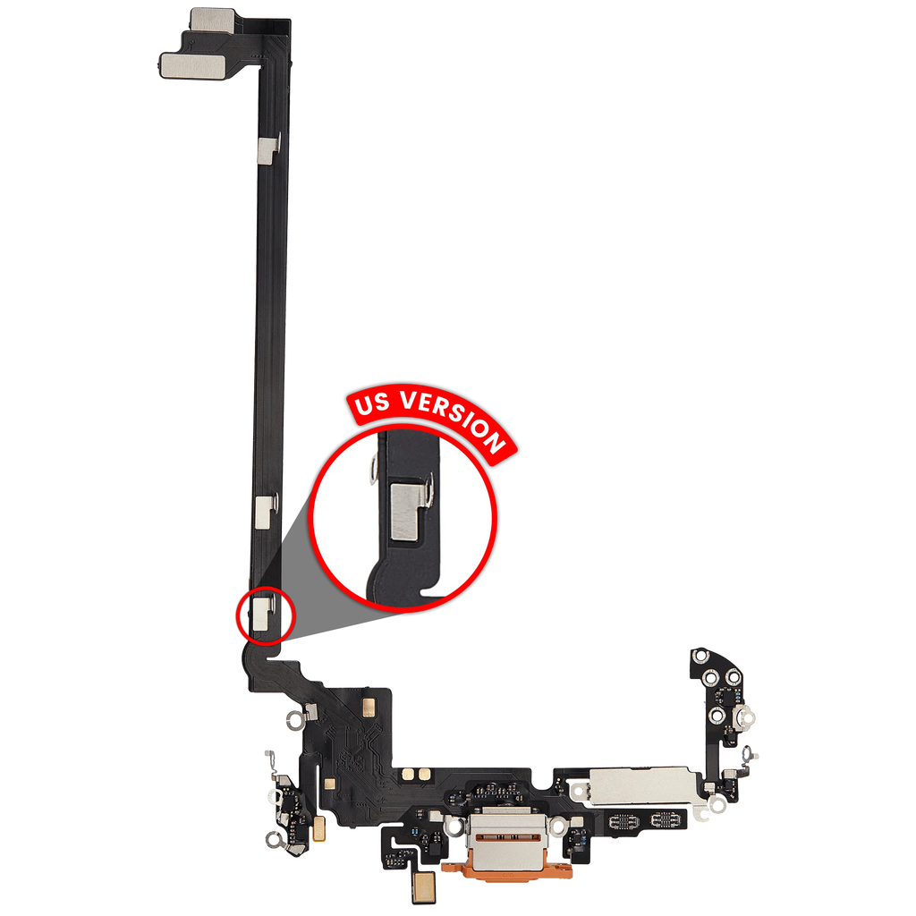 Ladebuchse Flex Cable für iPhone 17 Pro max (Aftermarket Plus) (US-Version) (Cosmic Orange)