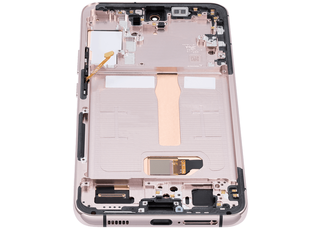 OLED-Display mit Rahmen für Samsung Galaxy S22 Plus 5G (US & Internationale Version) (Aftermarket Plus) (120Hz) (Pink Gold / Violet)