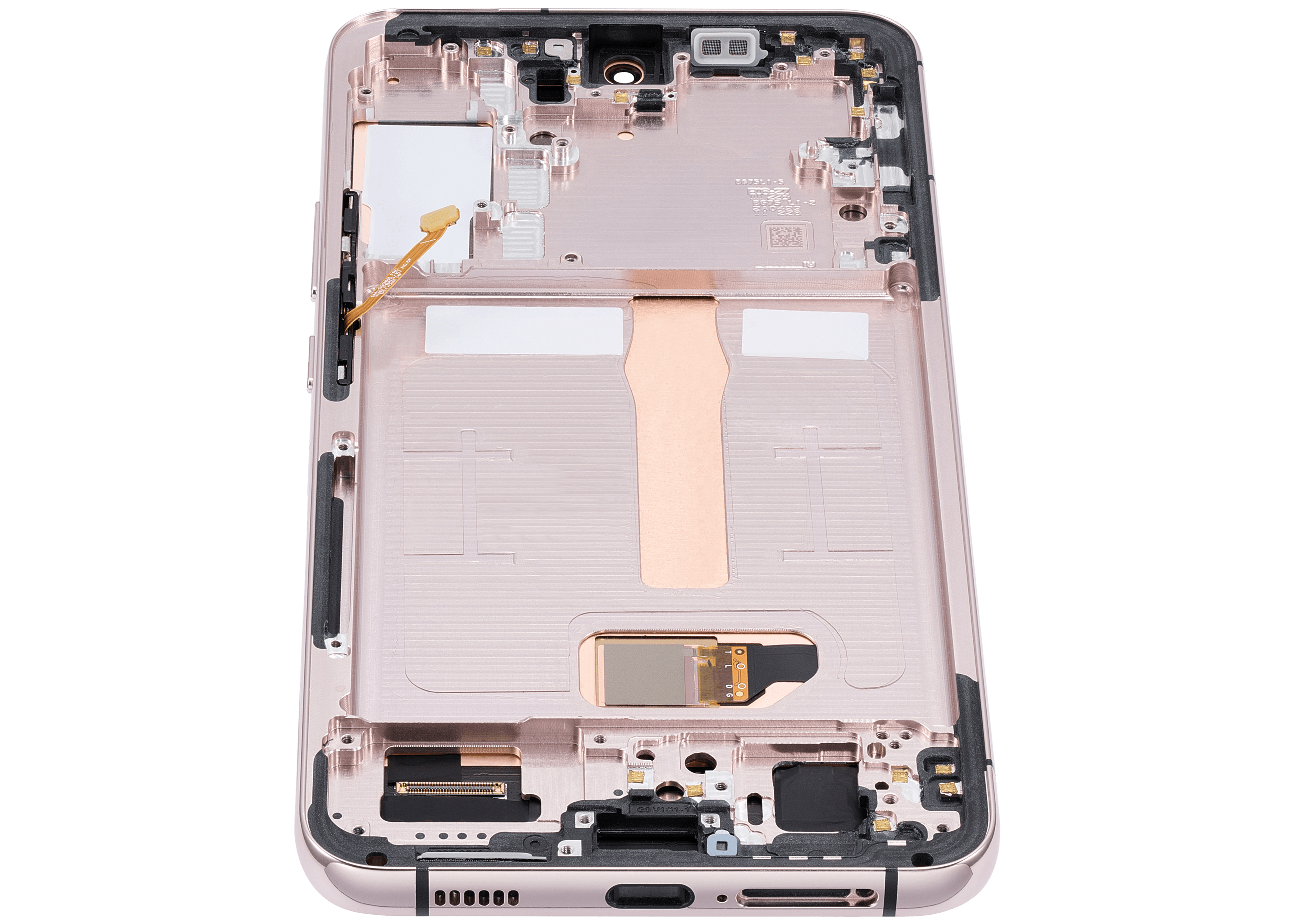 OLED-Display mit Rahmen für Samsung Galaxy S22 Plus 5G (US & Internationale Version) (Aftermarket Plus) (120Hz) (Pink Gold / Violet)