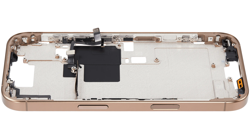 Midframe/Rahmen mit Power And Volume Button für iPhone 16 Pro (US-Version) (Aftermarket Plus) (Desert Titanium)