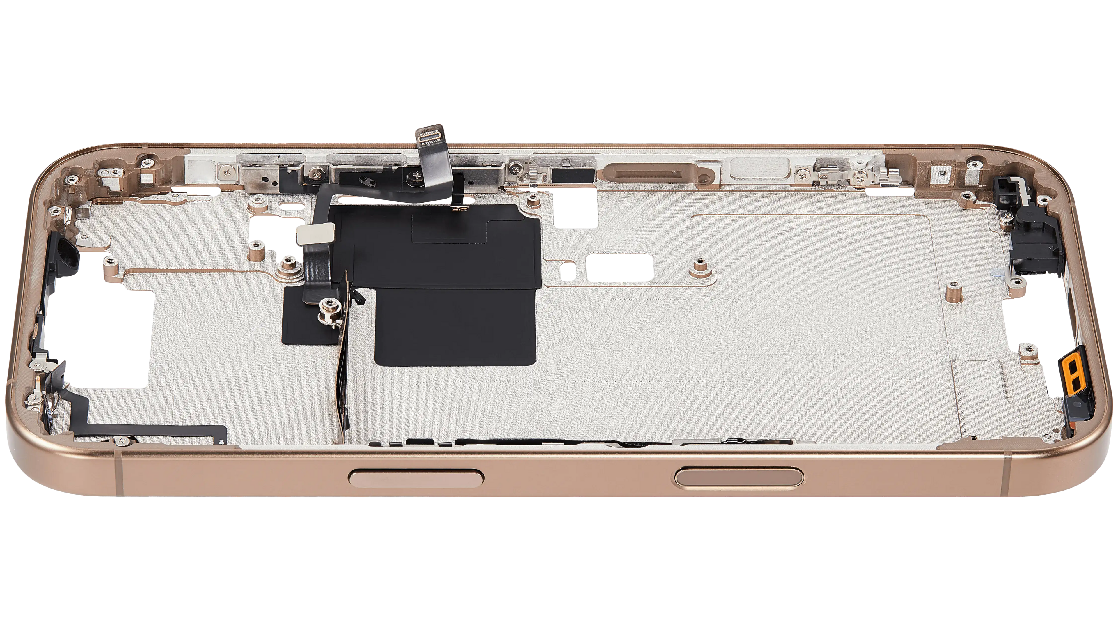 Midframe/Rahmen mit Power And Volume Button für iPhone 16 Pro (US-Version) (Aftermarket Plus) (Desert Titanium)