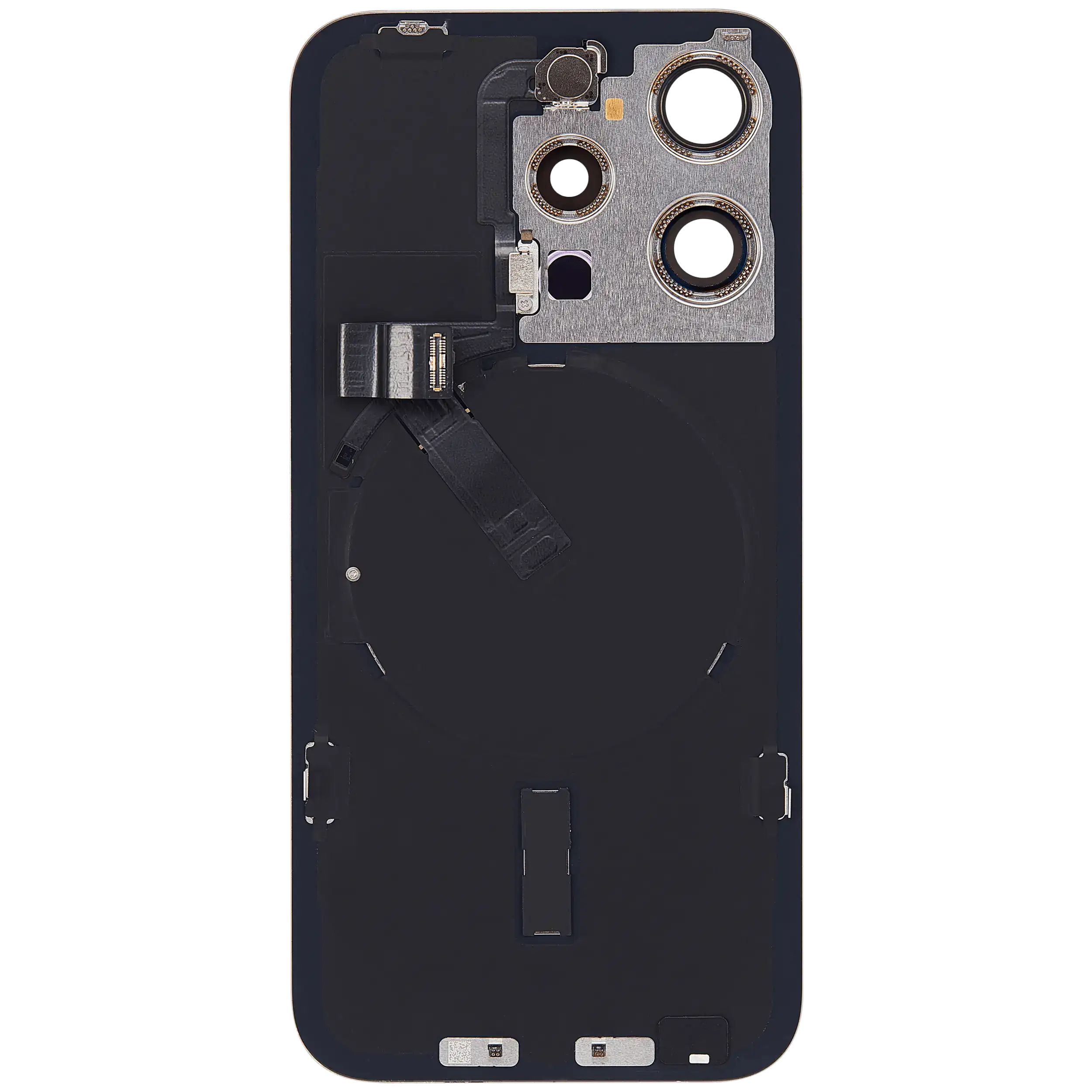 Backcover mit MagSafe Magnet & NFC & Blitz-Flexkabel für iPhone 15 Pro (gebrauchter OEM-Ausbau, Qualität B) (Natural Titanium)