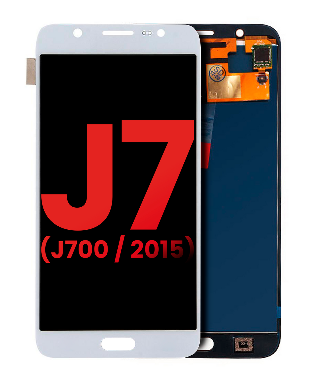 OLED-Display ohne Rahmen für Samsung Galaxy J7 (2015) Aftermarket Plus Weiß