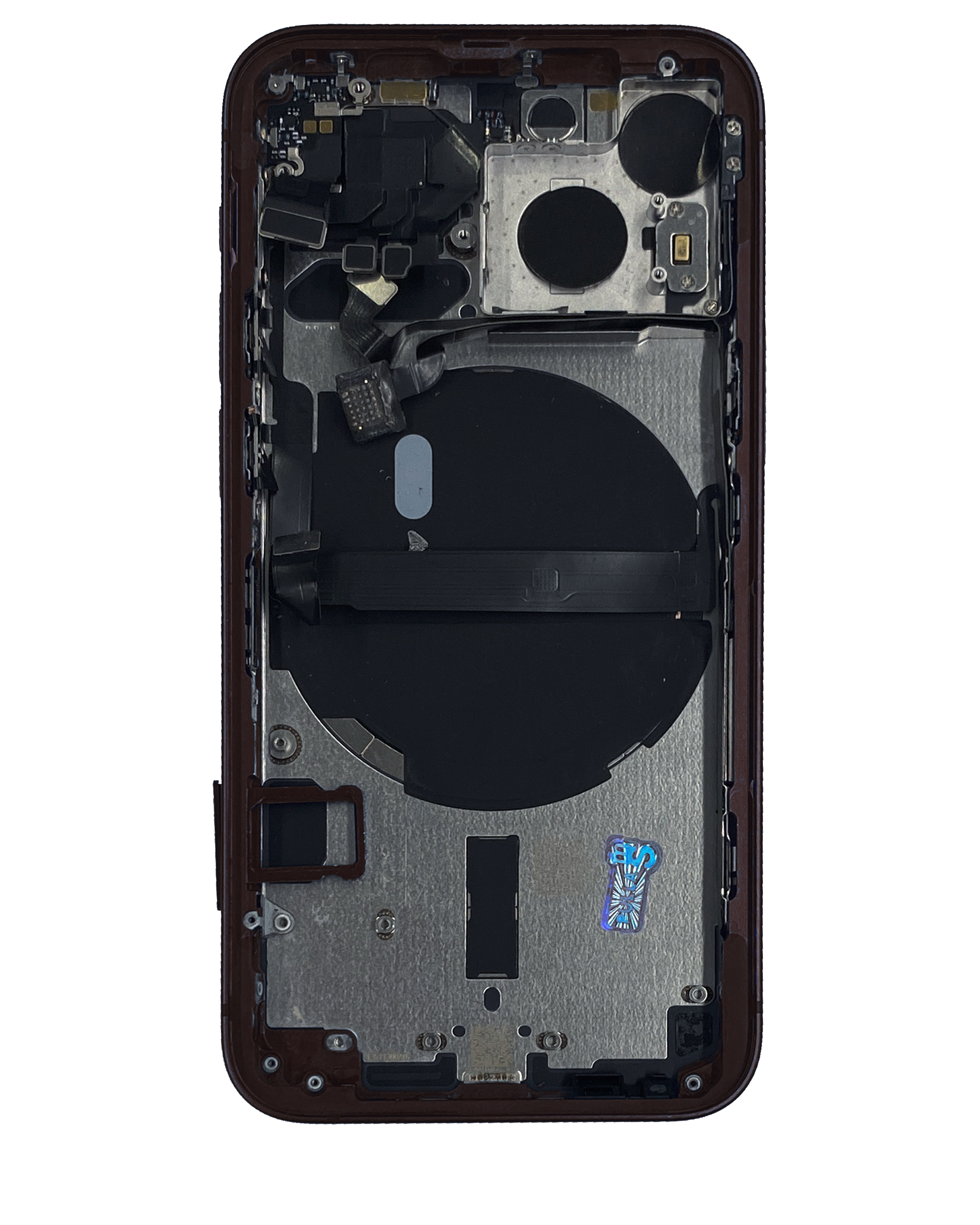Backcover/Rahmen mit Small Parts für iPhone 13 Mini (US-Version) (gebrauchter OEM-Ausbau, Qualität C) (Midnight)