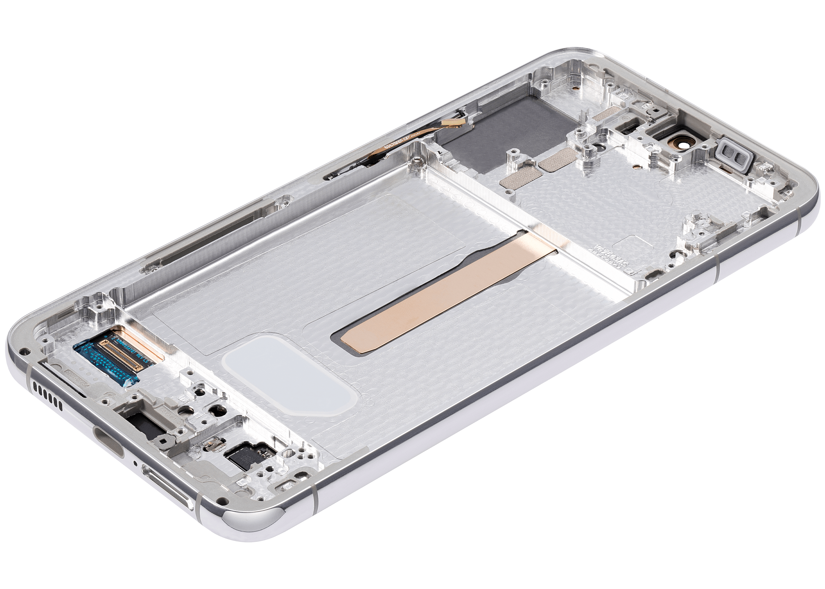 OLED-Display mit Rahmen für Samsung Galaxy S22 Plus 5G (gebrauchter OEM-Ausbau, Qualität A) (Weiß)