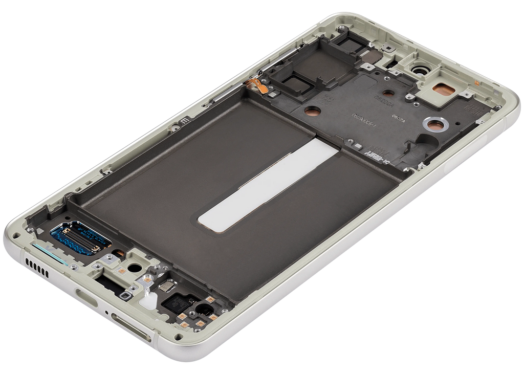 OLED-Display mit Rahmen für Samsung Galaxy S21 FE 5G (US & Internationale Version) (Aftermarket Plus) (120Hz) (Olive Green)